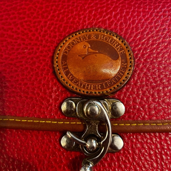 Dooney & Bourke Red Crossbody Bag with Tan Accents - Picture 8 of 8
